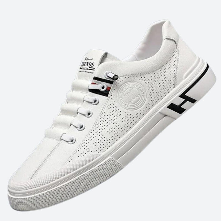 Buty sportowe męskie skórzane na lato lekkie sneakersy casual do codziennego noszenia