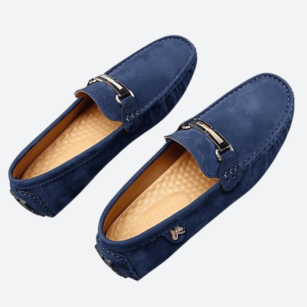 Buty męskie mokasyny zamszowe eleganckie na wiosnę i lato casualowe wsuwane klasyczne