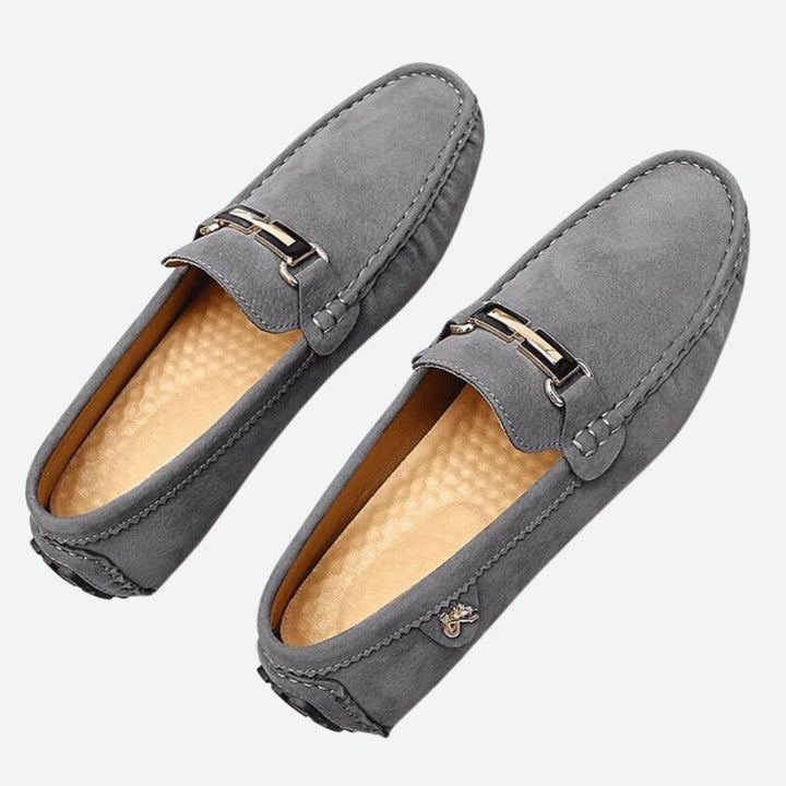 Buty męskie mokasyny zamszowe eleganckie na wiosnę i lato casualowe wsuwane klasyczne
