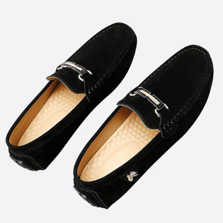 Buty męskie mokasyny zamszowe eleganckie na wiosnę i lato casualowe wsuwane klasyczne