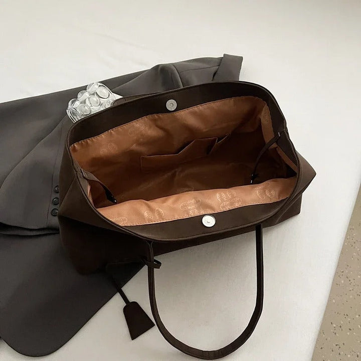Torba damska typu tote ze skóry ekologicznej pojemna elegancka torba na jesień
