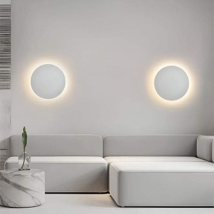 Kinkiet LED okrągły natynkowy aluminiowy ciepłe światło do korytarza 3000K
