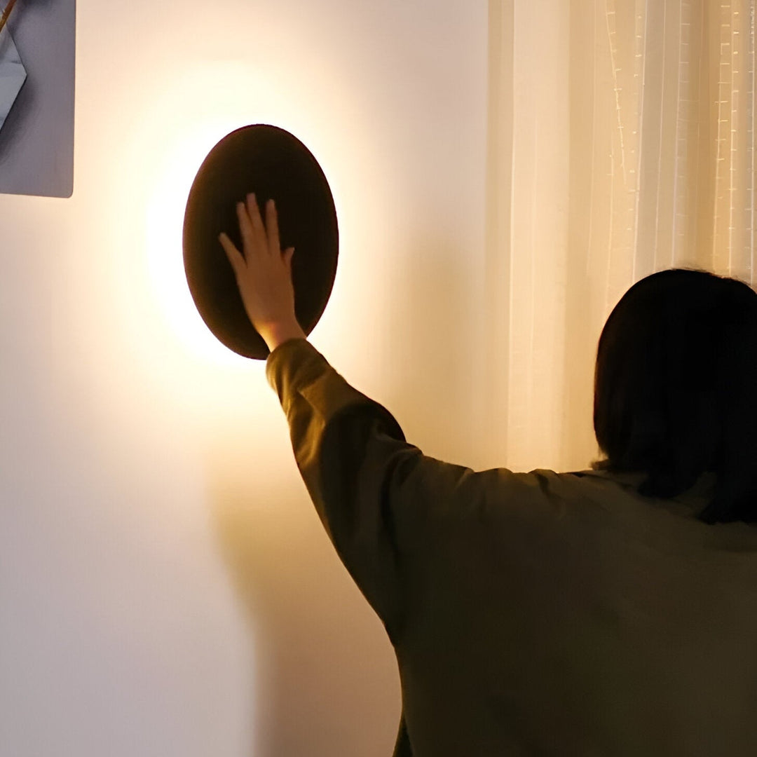 Kinkiet LED okrągły natynkowy aluminiowy ciepłe światło do korytarza 3000K