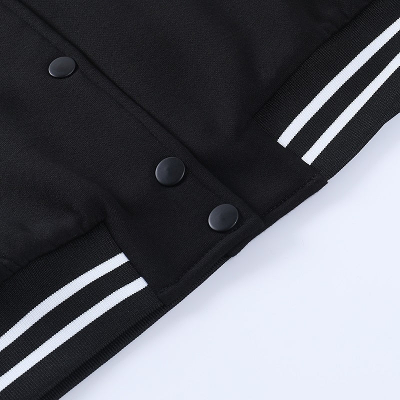 Kurtka bejsbolówka damska varsity oversize flauszowa z ekoskórą jesienna