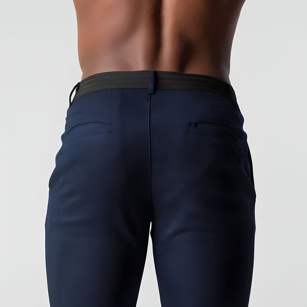Spodnie chinos męskie bawełniane elastyczne slim fit jesienne