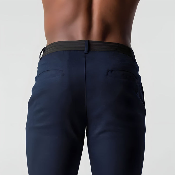 Spodnie chinos męskie bawełniane elastyczne slim fit jesienne