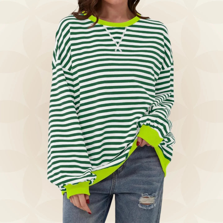 Sweter damski oversize z dzianiny na jesień luźny krój casual na co dzień
