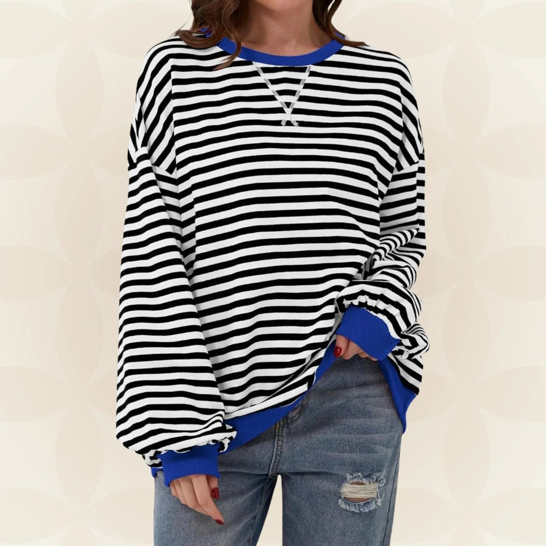 Sweter damski oversize z dzianiny na jesień luźny krój casual na co dzień
