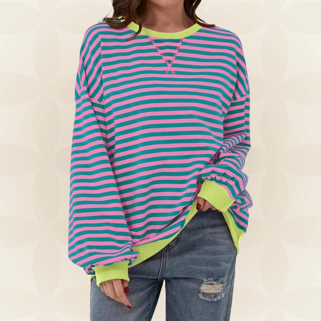 Sweter damski oversize z dzianiny na jesień luźny krój casual na co dzień
