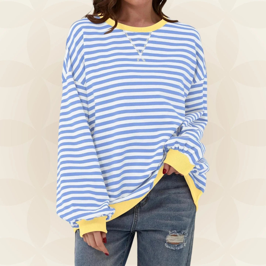 Sweter damski oversize z dzianiny na jesień luźny krój casual na co dzień