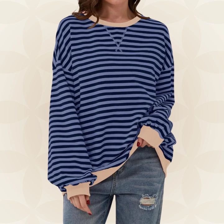 Sweter damski oversize z dzianiny na jesień luźny krój casual na co dzień