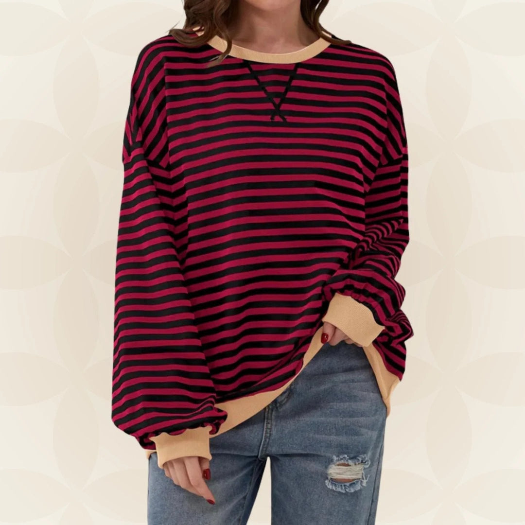Sweter damski oversize z dzianiny na jesień luźny krój casual na co dzień