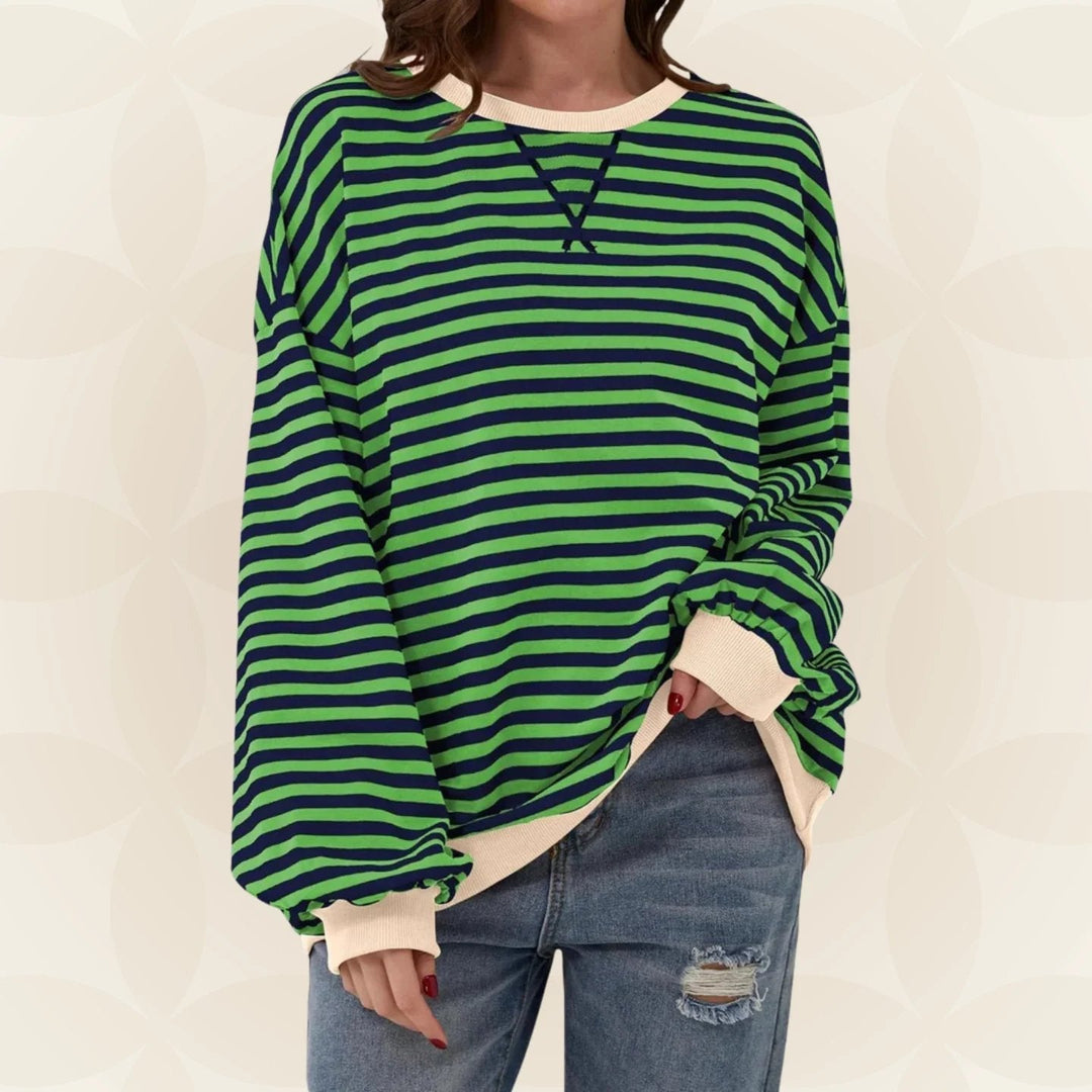 Sweter damski oversize z dzianiny na jesień luźny krój casual na co dzień