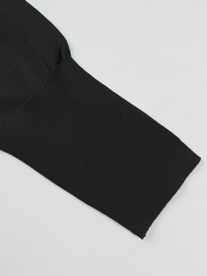 Sweter damski z golfem z odkrytymi ramionami z dzianiny wełnianej na jesień