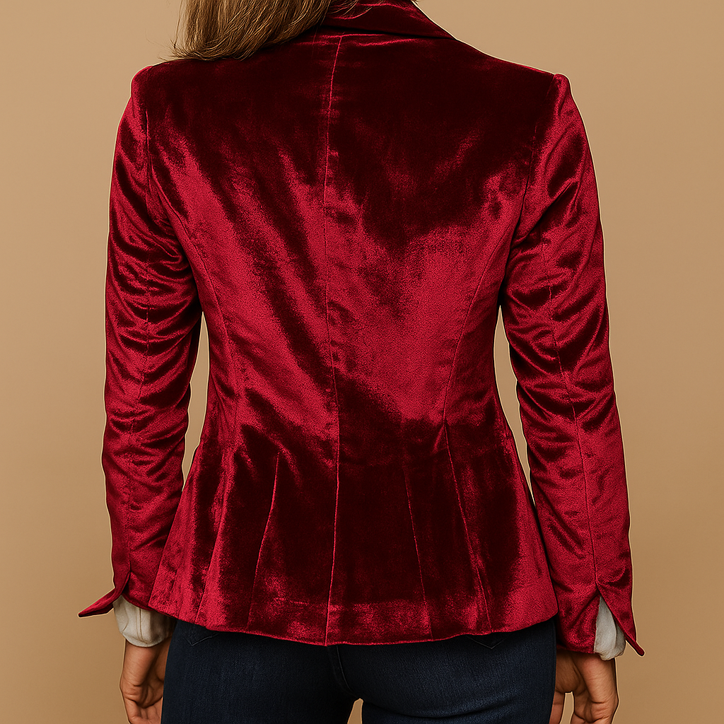 Blazer femme élégant slim rétro à col tailleur pour l’été, style chic et moderne