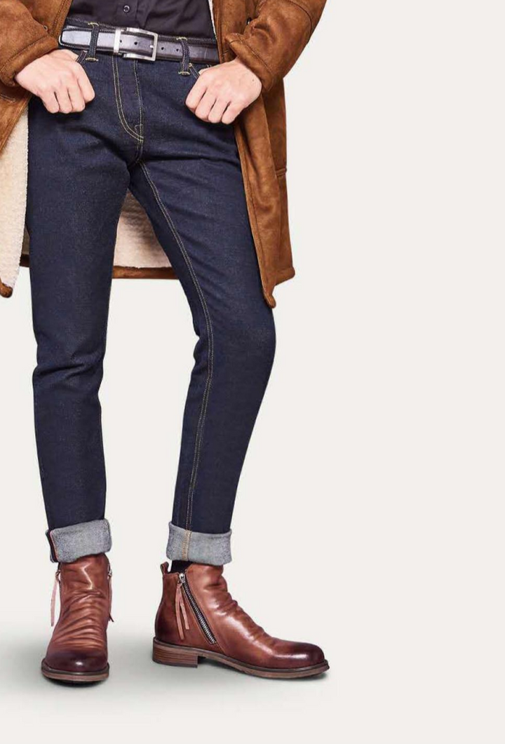 Botki damskie skórzane na wiosnę – eleganckie buty ze skóry naturalnej casual z zamkiem