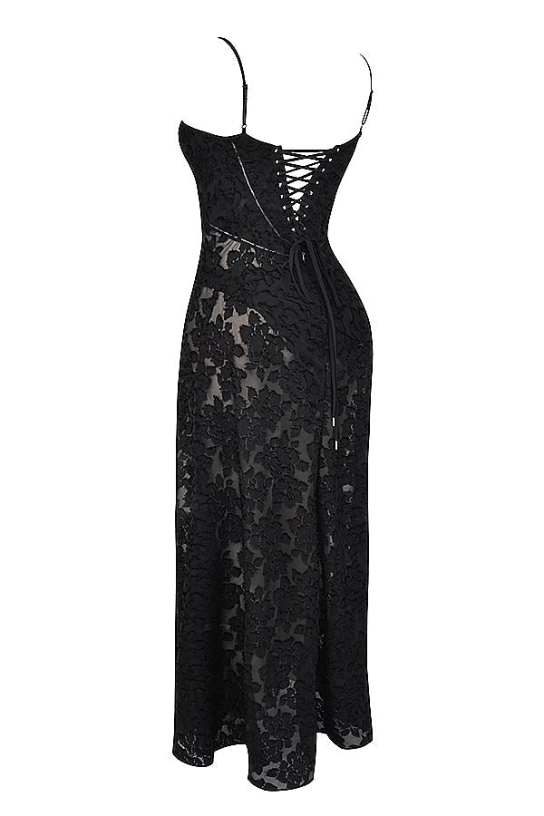 Sukienka Damska Elegancka Koronkowa Maxi Na Wiosnę Sukienka Wieczorowa Koronka Damska