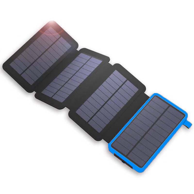 Powerbank solarny do ładowania telefonu 25000mAh na kemping i podróż