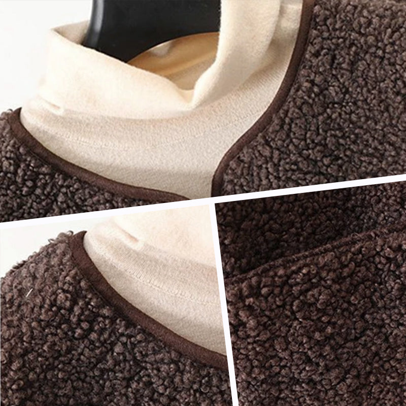 Kamizelka damska fleece bezrękawnik oversize casualowy na jesień i zimę ciepły