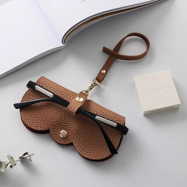 Etui na okulary skórzane eleganckie etui na okulary przeciwsłoneczne lato ochronne