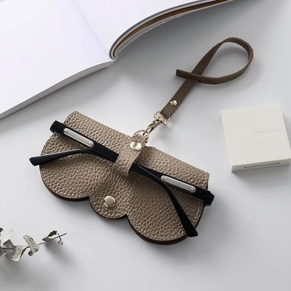 Etui na okulary skórzane eleganckie etui na okulary przeciwsłoneczne lato ochronne