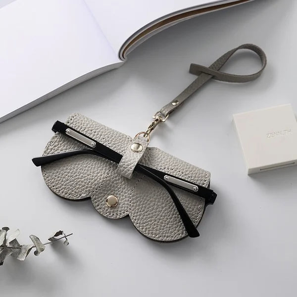 Etui na okulary skórzane eleganckie etui na okulary przeciwsłoneczne lato ochronne