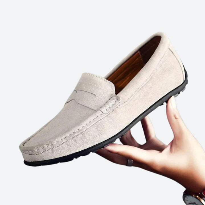 Buty męskie skórzane mokasyny eleganckie wsuwane na wiosnę lato klasyczne casual