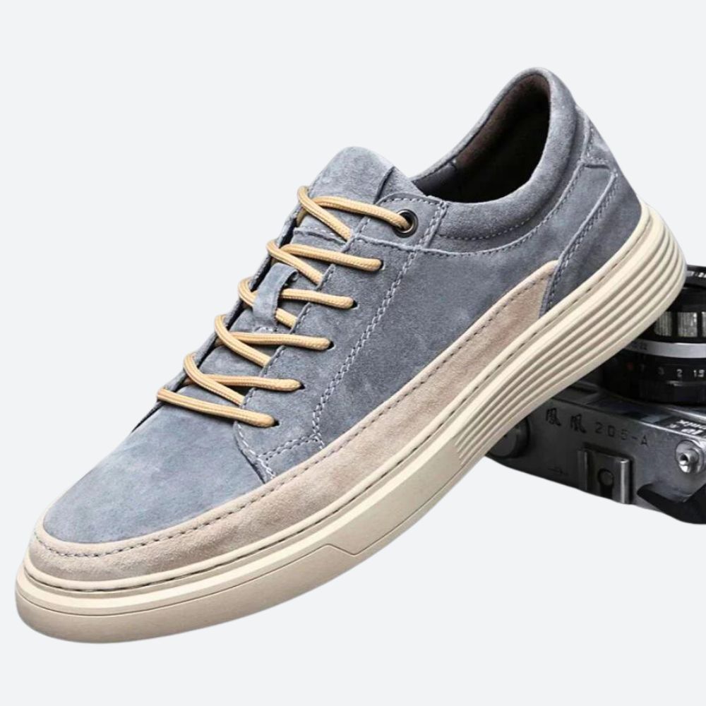 Buty sportowe męskie skórzane sneakersy casualowe lekkie oddychające na wiosnę