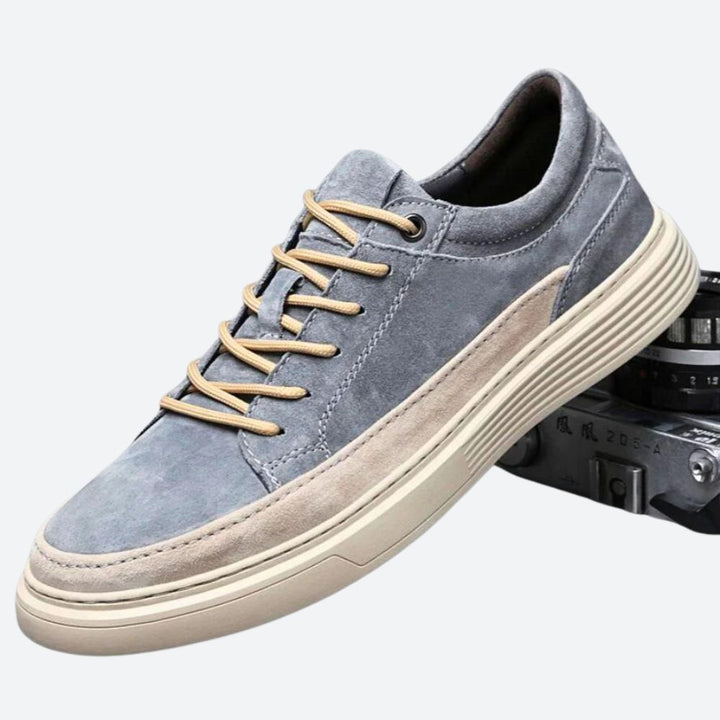 Buty sportowe męskie skórzane sneakersy casualowe lekkie oddychające na wiosnę