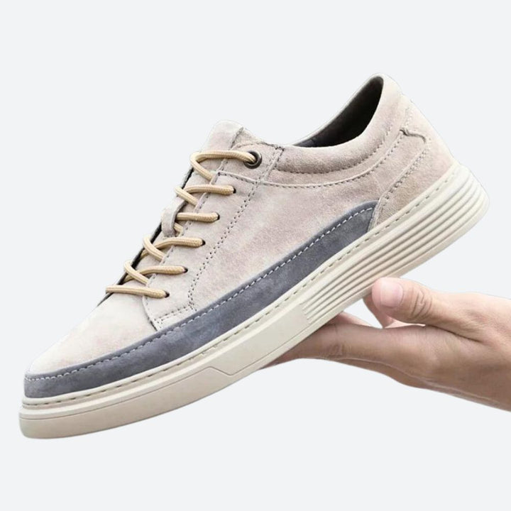 Buty sportowe męskie skórzane sneakersy casualowe lekkie oddychające na wiosnę