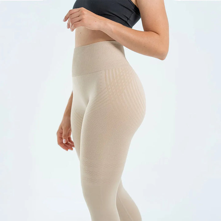 Leggings de malha para senhora, de cintura subida, modeladoras, de outono