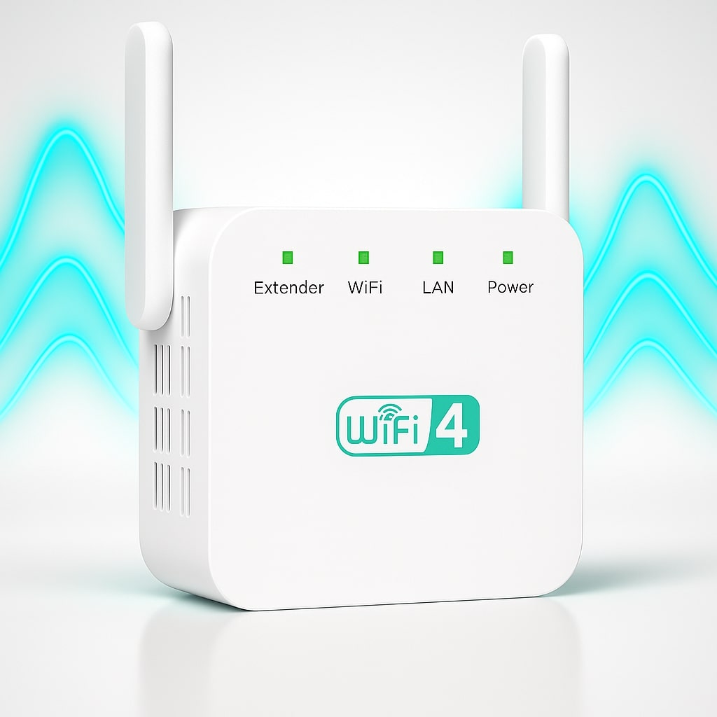 Wzmacniacz WiFi 300 Mbps 2.4 GHz do domu i biura zasięg 50m router AP repeater