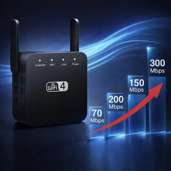 Wzmacniacz WiFi 300 Mbps 2.4 GHz do domu i biura zasięg 50m router AP repeater