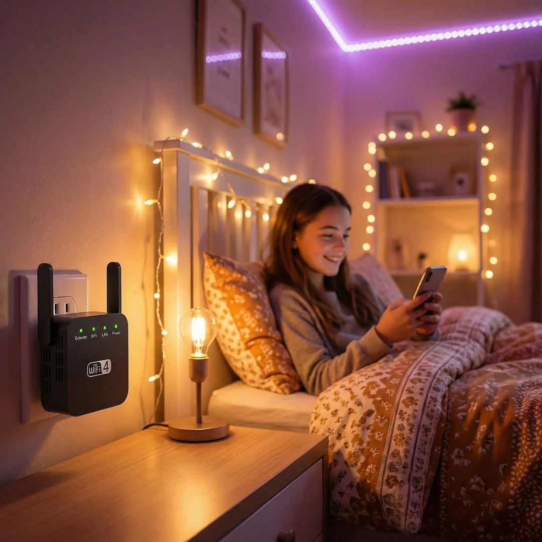 Wzmacniacz WiFi 300 Mbps 2.4 GHz do domu i biura zasięg 50m router AP repeater