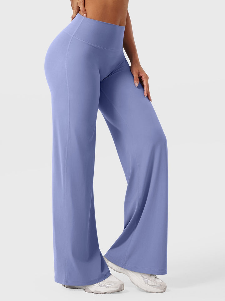 Spodnie do jogi damskie z szerokimi nogawkami z wysokim stanem na lato wygodne casualowe