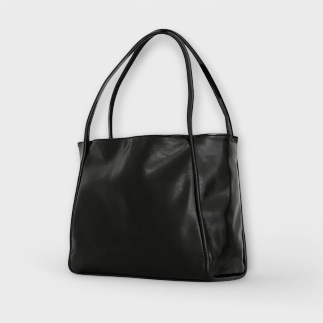 Torba damska tote vintage ze skóry ekologicznej na sezon jesienny do pracy i na co dzień