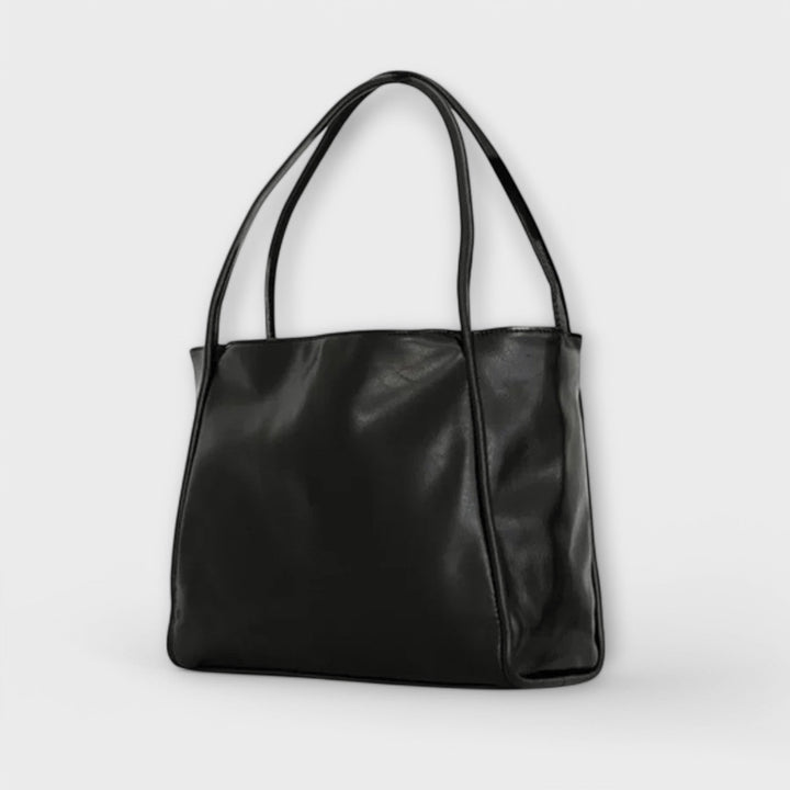 Torba damska tote vintage ze skóry ekologicznej na sezon jesienny do pracy i na co dzień